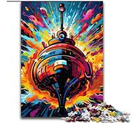 Puzzle da 1000 pezzi per adulti, sottomarini colorati, puzzle difficili per adulti, gioco educativo e divertente per interni, per l'arredamento della casa (dimensioni 50x75cm)