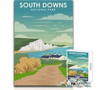 Puzzle da 1000 pezzi per adulti South Downs National Park Gioco educativo per famiglie Taglio di precisione Regalo per compleanni Dimensioni 50x75cm