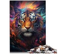 Puzzle da 1000 pezzi per adulti Space Tiger, Giochi Divertenti in Famiglia, Aiuta il Cervello ad esercitare Giocattoli avvincenti per coltivare la Pazienza 14,96 "x 20,47"
