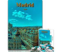 Puzzle da 1000 pezzi per adulti, Spagna, Madrid, città, viaggio, 1000 pezzi, per adulti e adolescenti, giochi educativi, decorazione per la casa, collezione di artisti, belle arti, 26x38cm