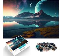 Puzzle da 1000 pezzi per adulti spazio e pianeti Difficile da completare ma divertente e umoristico Migliorare l'amore tra le coppie 38x26cm