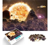 Puzzle da 1000 pezzi per adulti Spazio Pianeta Fantasia Sole Per il divertimento in famiglia Migliorare l'amore tra le coppie 75x50cm