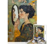 Puzzle da 1000 pezzi per adulti specchio auto-riflettente giocattoli fai da te regali di Babbo Natale segreto gioco pratico per migliorare l'amore tra coppie dimensioni 38x26cm
