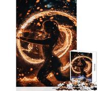 Puzzle da 1000 pezzi per adulti spettacolo di danza del fuoco decorazione per la casa giocattoli regalo divertente gioco pratico stimolante intellettuale dimensioni 38x26cm