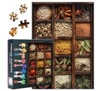 Puzzle da 1000 pezzi per adulti, spezie, erbe e miscelatore di spezie, 70 x | Giochi di puzzle impegnativi, stile vintage, attività rilassante durante la pausa, decorazione da parete per la casa
