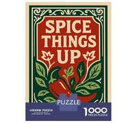 Puzzle Da 1000 Pezzi Per Adulti Spice Things Up Chili Pepper Art Puzzle Gioco Rompicapo Decorazione Da Parete Regali Unici Per Compleanno E Natale 70x50cm/1000pcs