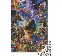 Puzzle da 1000 pezzi per adulti Spirit_cosmic Puzzle creativo in legno rettangolare, regali di Natale per amici e familiari, 1000 pezzi (75x50 cm)