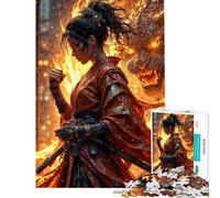 Puzzle da 1000 pezzi per adulti Spirito del Fuoco Samurai puzzle per adulti gioco pratico di assemblaggio regalo di compleanno e unico (dimensioni 38x52cm)