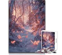 Puzzle da 1000 pezzi per adulti, splendida farfalla invernale, calma e piacevole, tempo libero, giocattolo di precisione avanzato, dimensioni 38x52cm