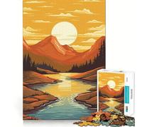 Puzzle da 1000 pezzi per adulti,splendida valle e montagna,disegno finemente ritagliato,gioco per la mente,regalo per momenti di relax,regalo di compleanno divertente (38x52cm)
