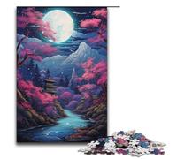 Puzzle da 1000 pezzi per adulti splendida vista notturna del Monte Fuji regali di compleanno per adolescenti dai 14 anni in su 1000 pezzi (38x26 cm)