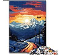 Puzzle da 1000 pezzi per adulti, Splendidi puzzle Aurora Boreale in cartone, intrattenimento rilassante, regalo di Natale perfetto e decorazione per la casa, 1000 pezzi(26x38cm)