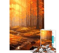 Puzzle da 1000 pezzi per adulti splendido bosco autunnale difficile e stimolante antistress rilassante adatto a partire dai 14 anni 38x26cm
