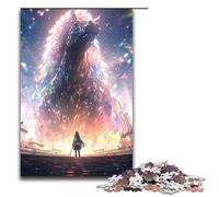 Puzzle da 1000 pezzi per adulti splendido cielo stellato cavallo zodiacale decorazione da parete antistress 75x50 cm