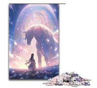 Puzzle da 1000 pezzi per adulti splendido cielo stellato zodiaco cavallo divertimento per la famiglia con poster abbinato e foglio di quiz 75x50 cm