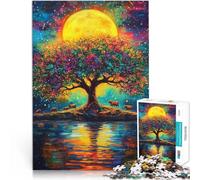 Puzzle da 1000 pezzi per adulti Splendido scenario al chiaro di luna Sfida difficile con pezzi completamente interconnessi di forma casuale 52x38cm