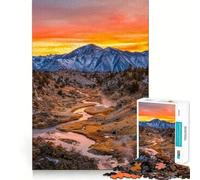 Puzzle da 1000 pezzi per adulti,splendido tramonto su una montagna,disegno finemente ritagliato,gioco per la mente,regalo per momenti di relax,regalo di compleanno divertente (38x26cm)