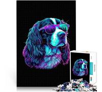 Puzzle da 1000 pezzi per adulti Springer Spaniel inglese Vacanza a casa: uccidere il tempo Ogni pezzo è unico - Gioco divertente e stimolante per tutta la famiglia 75x50cm