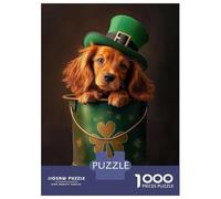 Puzzle Da 1000 Pezzi Per Adulti St Patrick Irish Setter Puzzle Gioco Rompicapo Regalo Per Donne Difficile E Stimolante 70x50cm/1000pcs