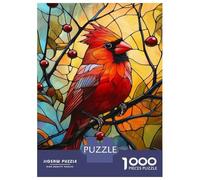 Puzzle Da 1000 Pezzi Per Adulti Stained Glass Cardinal-10 Puzzle Per Adulti Gioco Rompicapo Analisi E Logica Ottimo Regalo Per I Giocatori 70x50cm/1000pcs