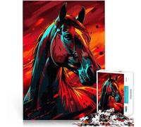 Puzzle da 1000 pezzi per adulti Stallone luminoso Fatto di carta，da 14 anni in su Giocattoli antistress Adatto per la decorazione del desktop。misurare：38x52cm/14.96x20.47pollice