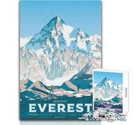 Puzzle da 1000 pezzi per adulti, stampa sul viaggio sul Monte Everest, rompicapo, giochi per famiglie, migliora la memoria, giocattoli antistress, dimensioni 50x75cm