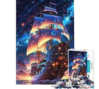 Puzzle da 1000 pezzi per adulti Starbound Galleon︰ Viaggio oltre il cielo Puzzle per adulti Gioco rompicapo Taglio di precisione Ideale come regalo (Dimensioni 38x52cm)