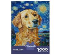 Puzzle Da 1000 Pezzi Per Adulti Starry Doggy Night -3 Puzzle Per Adulti Gioco Rompicapo Difficile Sfida Educativa Difficile 52x38cm/1000pcs