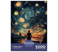 Puzzle Da 1000 Pezzi Per Adulti Starry Night Bridge Art Print Puzzle Per Adulti Gioco Rompicapo Per Migliorare La Memoria Regali Per Amici E Familiari 38x26cm/1000pcs