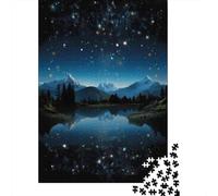 Puzzle Da 1000 Pezzi Per Adulti Starry Night Reflections Nature's Magic Puzzle Per Adulti Gioco Pratico Sfida Difficile Gioco Impegnativo Regali 70x50cm/1000pcs