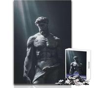 Puzzle da 1000 pezzi per adulti, statua antica di Ercole, accogliente e rilassante, giocattolo da gioco avanzato con taglio di precisione, dimensioni 38x52cm