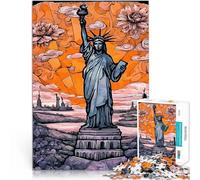 Puzzle da 1000 pezzi per adulti Statua della Libertà Arte Gioco intellettuale giocattolo Attività divertenti a casa, regali di compleanno, regali di viaggio, 38x26cm