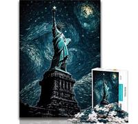 Puzzle da 1000 pezzi per adulti Statua della Libertà dipinto puzzle per adulti educativo e didattico ideale come regalo per tutta la famiglia 26x38cm