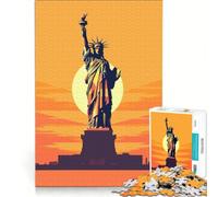 Puzzle da 1000 pezzi per adulti Statua della Libertà gioco pratico migliora la memoria compleanni e altre occasioni 38x52cm