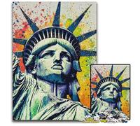 Puzzle da 1000 pezzi per adulti Statua della Libertà Puzzle in legno per divertimento in famiglia, adatto come decorazione da scrivania per 14+ anni 50X75cm