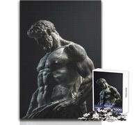 Puzzle da 1000 pezzi per adulti, statua di Ercole stoico, rilassante, dolce svago, taglio fine e liscio, giocattolo artigianale, dimensioni 50x75cm