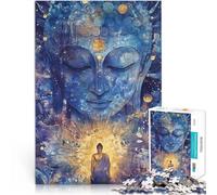 Puzzle da 1000 pezzi per adulti Statua sacra del Buddha Fatto di carta,da 14 anni in su Gioco impossibile Adatto per la decorazione del desktop。misurare:38x52cm/14.96x20.47pollice