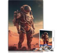 Puzzle da 1000 pezzi per adulti Steampunk Astronauta Marte Perfetto per ore di svago tranquille Giocattolo da gioco di alta qualità con taglio preciso Dimensioni 50x75cm