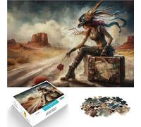 Puzzle da 1000 pezzi per adulti Steampunk Lady on the road Gioco di famiglia antistress sfida difficile Migliorare l'amore tra le coppie 52x38cm