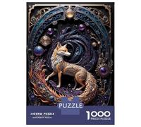 Puzzle Da 1000 Pezzi Per Adulti Steampunk Red Fox Art Deco Puzzle Per Adulti Gioco Rompicapo Difficile Compleanno E Natale 70x50cm/1000pcs