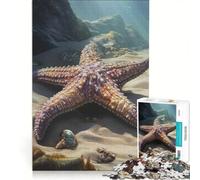 Puzzle da 1000 pezzi per adulti stella marina su fondale sabbioso giocattolo educativo rilassante e stimolante per la mente ottimo regalo per gli appassionati di videogiochi 50x75cm