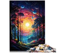 Puzzle da 1000 pezzi per adulti stelle brillanti foresta La competizione di velocità della mano è ideale come regalo per tutta la famiglia 50 x 74,9 cm per adolescenti 14+