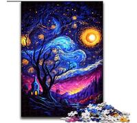 Puzzle da 1000 pezzi per adulti "Stelle danzanti" in legno, perfetto regalo di Natale e Capodanno, regalo di Natale 50x75cm per feste, compleanni e serate di giochi in famiglia