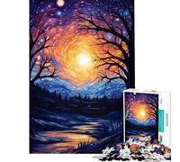 Puzzle da 1000 pezzi per adulti "Stelle danzanti nella notte" gioco di puzzle manuale per adulti taglio di precisione regalo antistress (dimensioni 38x26cm)