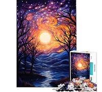 Puzzle da 1000 pezzi per adulti Stelle danzanti nella notte gioco rompicapo di logica e analisi compleanno e Natale (dimensioni 50x75cm)
