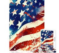 Puzzle da 1000 pezzi per adulti Stelle e strisce per sempre Decorazione per la casa Giocattoli Regali per donne e uomini Gioco rompicapo Difficile e stimolante Dimensioni 38x26cm