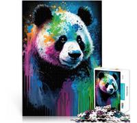 Puzzle da 1000 pezzi per adulti Stile artistico Panda 1 Difficile da completare ma divertente e umoristico Ottimo regalo per i giochi 75x50cm