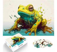 Puzzle da 1000 pezzi per adulti Stile cartone animato della rana volpe Analisi e logica con pezzi completamente interconnessi di forma casuale 38x52cm