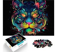 Puzzle da 1000 pezzi per adulti Stile cartone animato per Tiger Allena il tuo cervello e le tue mani Regalo di compleanno, regali, arte murale 38x26cm