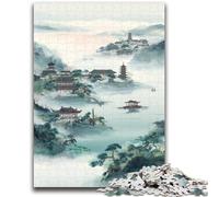 Puzzle da 1000 pezzi per adulti, stile giapponese, aiuta il cervello a esercitare i giocattoli avvincenti per coltivare la pazienza, decorazione perfetta 26X38CM